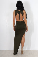 Luana Khaki Maxi Dress