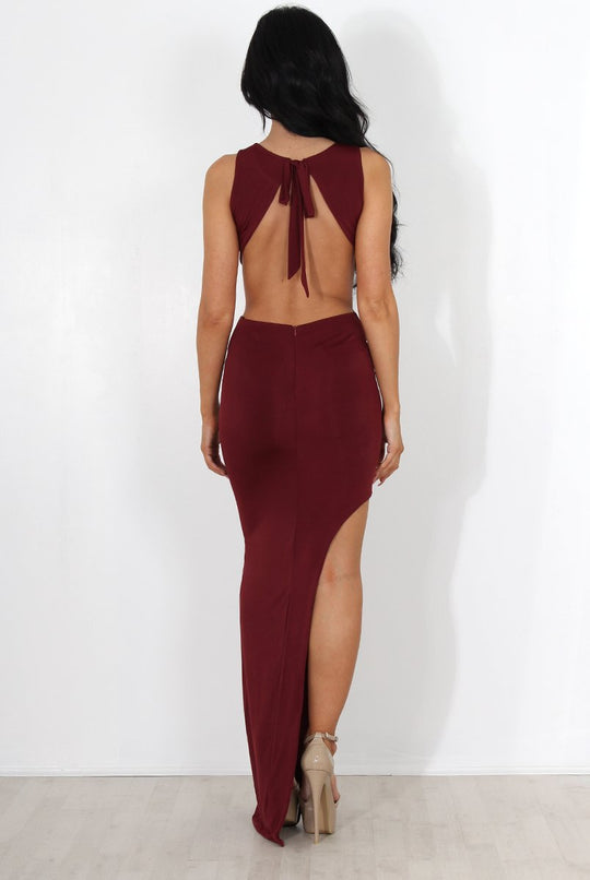 Luana Wine Maxi Dress