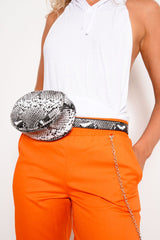 Snake Print Quilted Bumbag - Lucindia