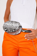 Snake Print Quilted Bumbag - Lucindia