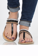 Black Sparkle Sling Back - Lula