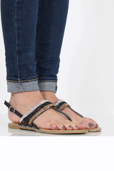 Black Sparkle Sling Back - Lula