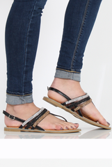 Black Sparkle Sling Back - Lula