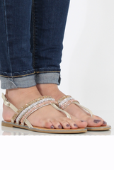 Gold Sparkle Sling Back - Lula