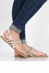 Gold Sparkle Sling Back - Lula