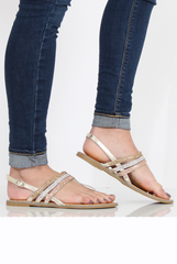 Gold Sparkle Sling Back - Lula