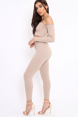 Gold Shimmery Ribbed Knit Co-ord - Luna