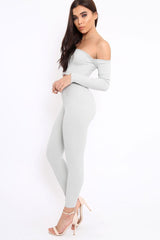 Silver Shimmery Ribbed Knit Co-ord - Luna