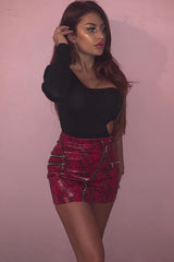 Black One Sleeve Cut Out Bodysuit - Lyana