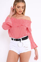 White Denim Distressed High Waist Shorts - Lyla