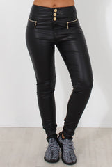 Black High Waisted Skinny Jeans-Joffy