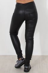 Black High Waisted Skinny Jeans-Joffy