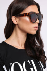Leopard Fade Square Oversized Sunglasses- Macy
