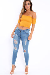 Light Blue Distressed Jeans - Macy