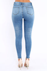 Light Blue Distressed Jeans - Macy
