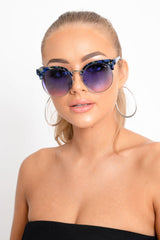 Blue Marble Effect Sunglasses - Maddox