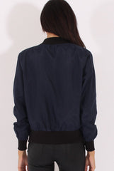 Navy Bomber Jacket - Maisie