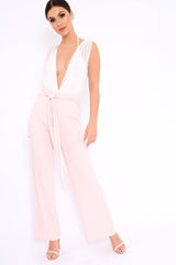 White Mesh V-Plunge Bodysuit - Malie