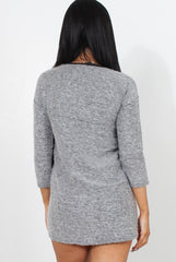 Mandal Grey Knitted Jumper Dress