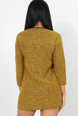Mandal Mustard Knitted Jumper Dress