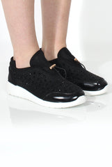 Mandy Black Sparkle Trainers