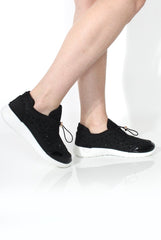 Mandy Black Sparkle Trainers