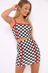 Black And White Checker Board Co-ord - Marcia