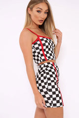 Black And White Checker Board Co-ord - Marcia