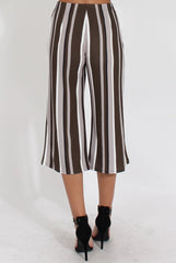 Khaki Stripe Stripe Culotte - Margo