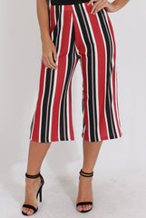 Red Stripe Culotte - Margo