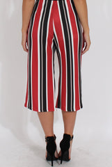 Red Stripe Culotte - Margo