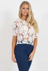 White Crochet Top - Maria