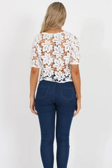 White Crochet Top - Maria
