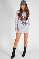 Grey Eagle Jumper Dress - Maria