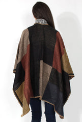 Marnie Brown Check Cape