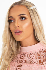 Gold Pearl Cluster Detail Slide Barrette - Gracie