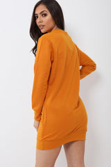 Mustard Loved Sequin Diamond Jumper Dress - Mary