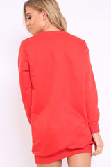 Red Loved Sequin Diamond Jumper Dress - Mary