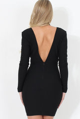 Black V Front Dress - Matti