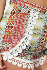 Orange Patterned Low Tie Back Co-ord- Meg