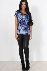 Melna Navy Tie Dye Top