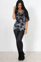 Melna Black Tie Dye Top