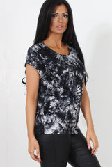 Melna Black Tie Dye Top