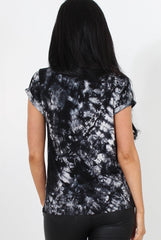 Melna Black Tie Dye Top
