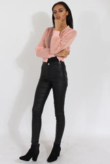 Pink Mesh Cropped Bomber Jacket - Melrose