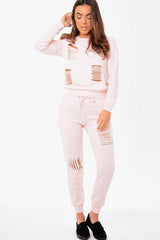 Blush Distressed Tracksuit - Mercy
