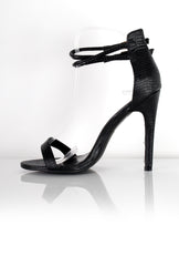 Mia Snakeskin Strappy Heels