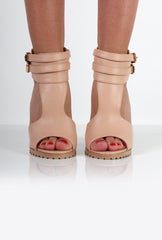Mia Nude Ankle Strap Heel