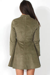 Michelle Khaki Cord Dress