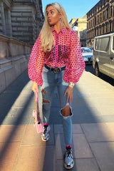 Mid Wash Extreme Open Knee Mom Jeans - Jessie